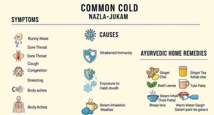 नजला-जुकाम (Common Cold & Flu): कारण, लक्षण और आयुर्वेदिक उपचार
