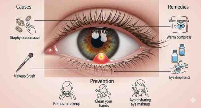 आँखों की गुहेरी (Stye): कारण, लक्षण, उपचार और सावधानियां
