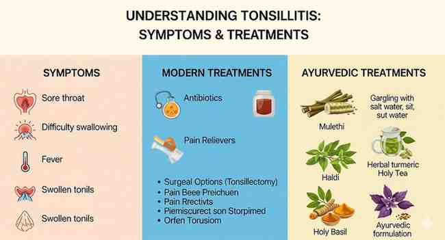 टॉन्सिलिटिस (Tonsillitis): कारण, लक्षण और आयुर्वेदिक उपचार की पूरी जानकारी