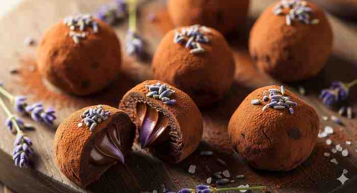 Homemade Chocolate Dessert – Lavender Truffle