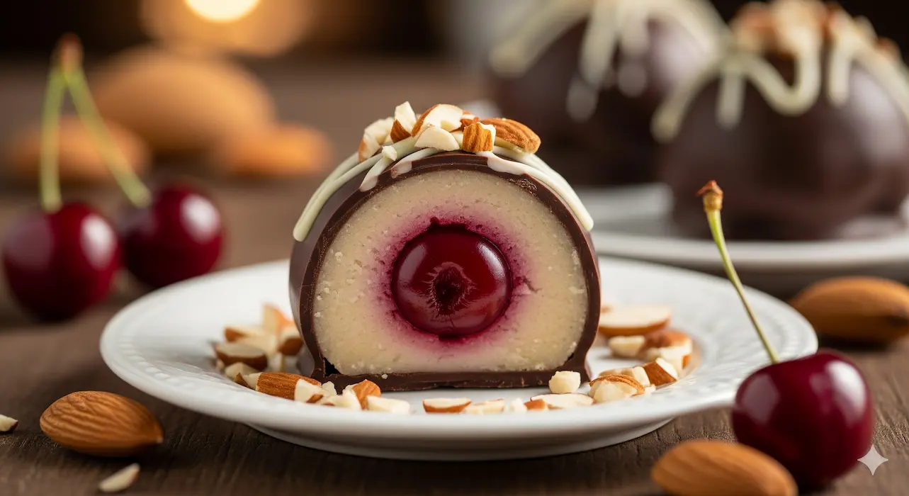 स्वादिष्ट चेरी मार्जिपान प्रालीन – चॉकलेट और बादाम वाली मिठाई